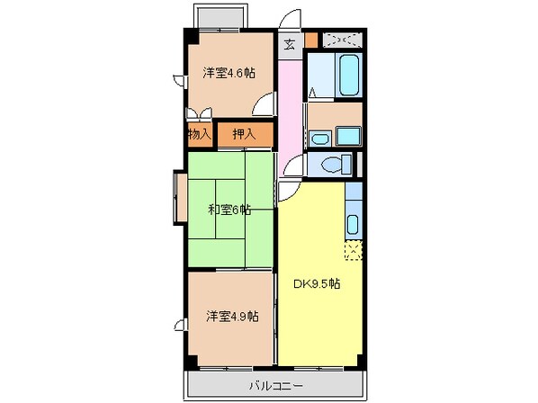 第一吉田マンションの物件間取画像